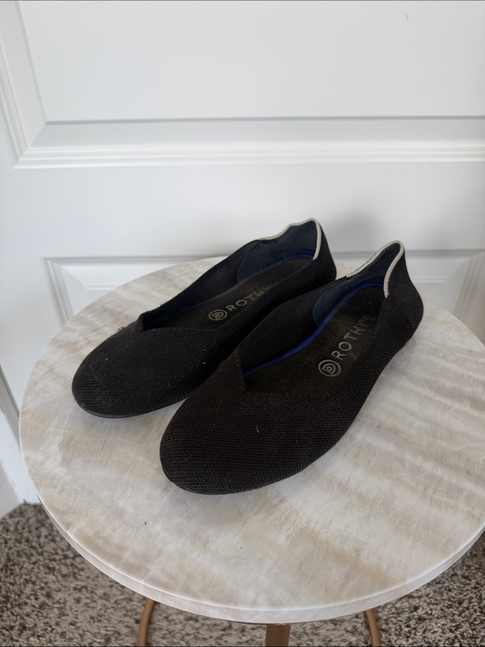Rothy's Black Slip-On Knit Flats